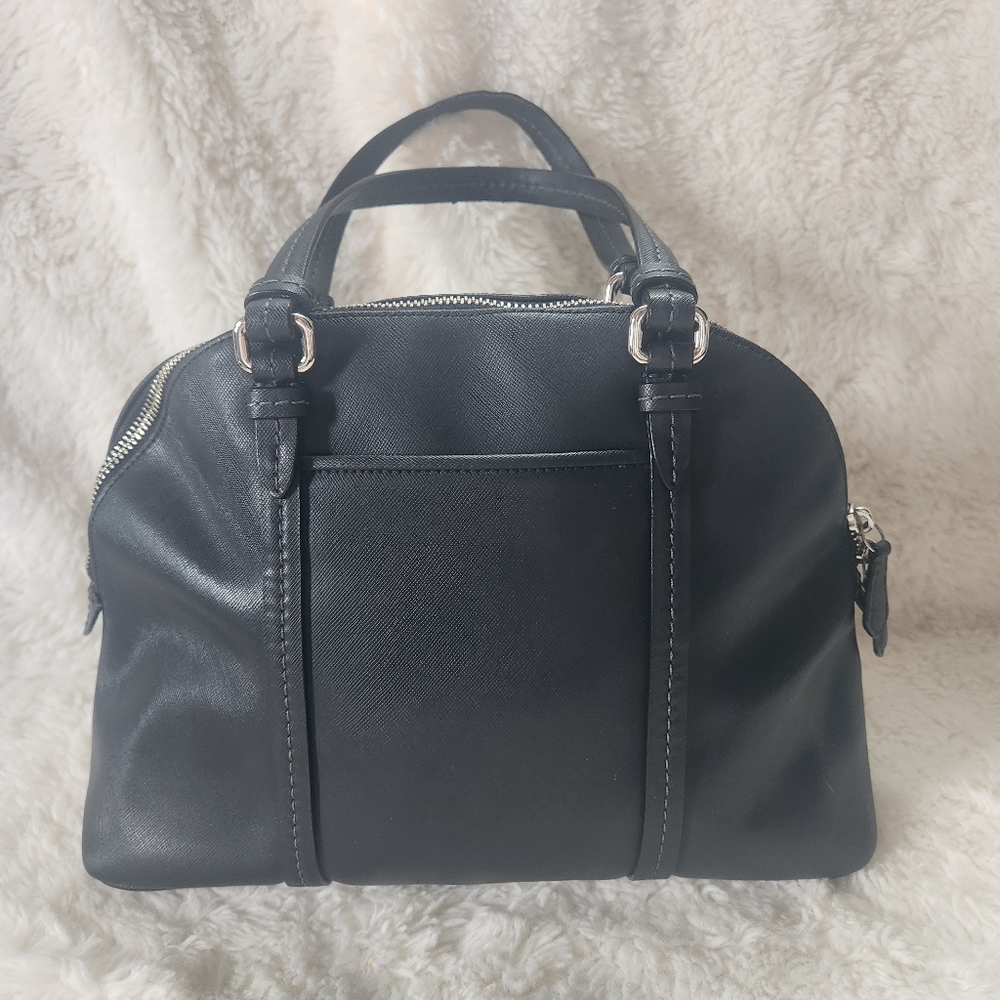 Coach Black Peyton Leather Cora Domed Satchel - Picture 3 of 16